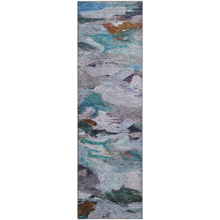 Piper Looms Mayfield Abstract AMF1075 Blue Machine Washable Area Rug Runner Main Image