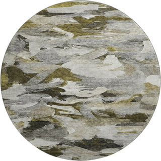 Piper Looms Mayfield Abstract AMF1075 Granite Machine Washable Area Rug Round Main Image
