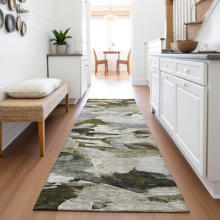 Piper Looms Mayfield Abstract AMF1075 Granite Machine Washable Area Rug Runner Lifestyle Image Feature
