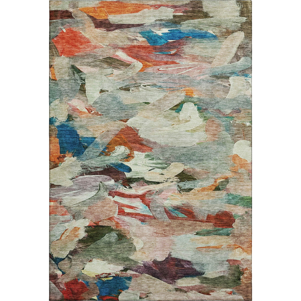 Piper Looms Mayfield Abstract AMF1075 Green Machine Washable Area Rug main image