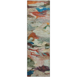 Piper Looms Mayfield Abstract AMF1075 Green Machine Washable Area Rug Runner Main Image