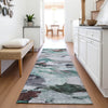 Piper Looms Mayfield Abstract AMF1075 Teal Machine Washable Area Rug Runner Lifestyle Image Feature