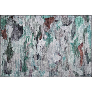 Piper Looms Mayfield Abstract AMF1075 Teal Machine Washable Area Rug Scatter Main Image