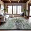 Piper Looms Mayfield Abstract AMF1076 Mint Machine Washable Area Rug Lifestyle Image Feature