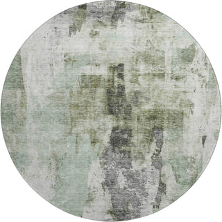 Piper Looms Mayfield Abstract AMF1076 Mint Machine Washable Area Rug Round Main Image
