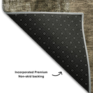 Piper Looms Mayfield Modern AMF1077 Brown Machine Washable Area Rug Backing Image