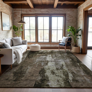 Piper Looms Mayfield Modern AMF1077 Brown Machine Washable Area Rug Lifestyle Image Feature