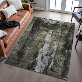 Piper Looms Mayfield Modern AMF1077 Charcoal Machine Washable Area Rug Lifestyle Image Feature
