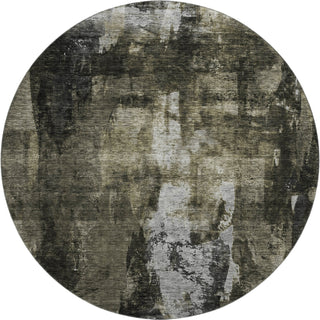 Piper Looms Mayfield Modern AMF1077 Charcoal Machine Washable Area Rug Round Main Image