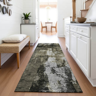Piper Looms Mayfield Modern AMF1077 Charcoal Machine Washable Area Rug Runner Lifestyle Image Feature