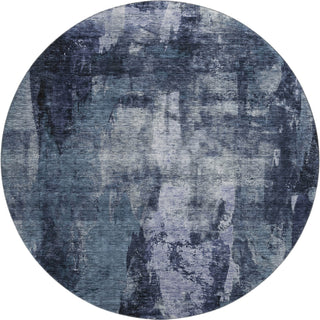 Piper Looms Mayfield Modern AMF1077 Navy Machine Washable Area Rug Round Main Image