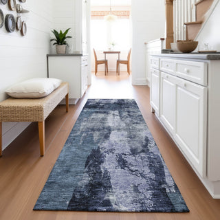 Piper Looms Mayfield Modern AMF1077 Navy Machine Washable Area Rug Runner Lifestyle Image Feature