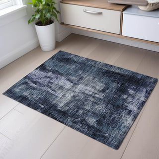 Piper Looms Mayfield Modern AMF1077 Navy Machine Washable Area Rug Scatter Lifestyle Image Feature