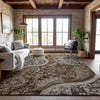 Piper Looms Mayfield Swirl AMF1078 Brown Machine Washable Area Rug Lifestyle Image Feature