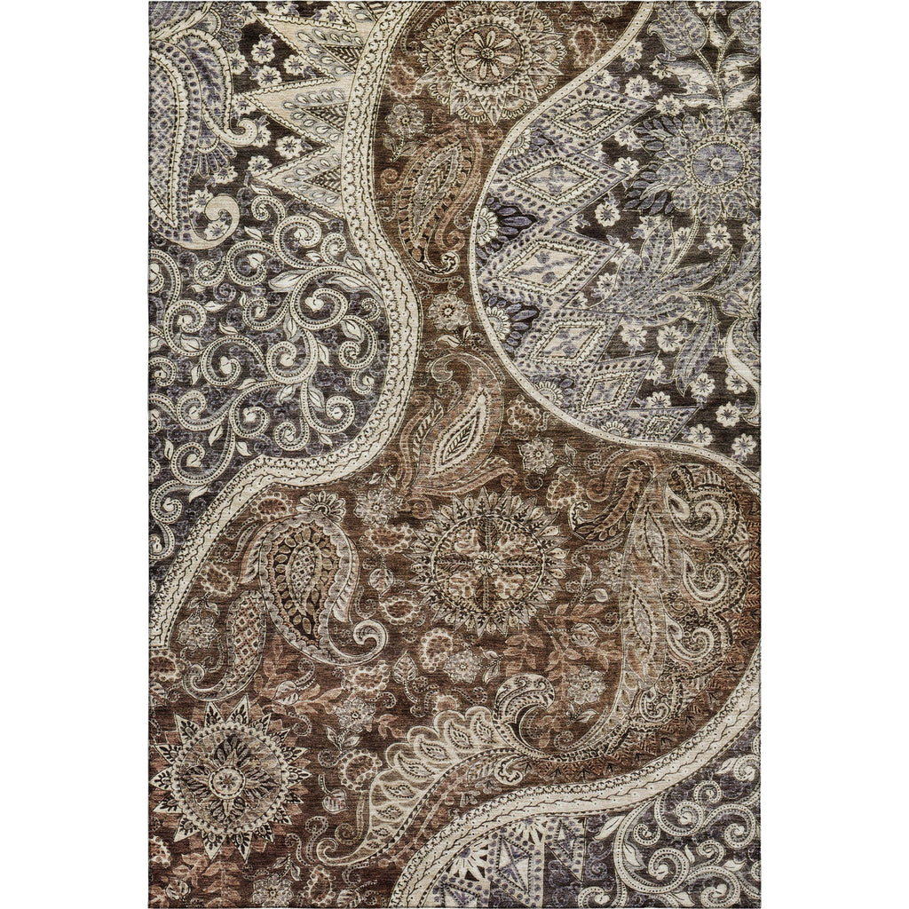 Piper Looms Mayfield Swirl AMF1078 Brown Machine Washable Area Rug main image
