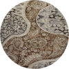Piper Looms Mayfield Swirl AMF1078 Brown Machine Washable Area Rug Round Main Image