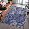Piper Looms Mayfield Swirl AMF1078 Navy Machine Washable Area Rug Lifestyle Image Feature