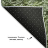Piper Looms Mayfield Swirl AMF1078 Olive Machine Washable Area Rug Backing Image