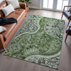 Piper Looms Mayfield Swirl AMF1078 Olive Machine Washable Area Rug Lifestyle Image Feature