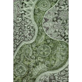 Piper Looms Mayfield Swirl AMF1078 Olive Machine Washable Area Rug main image