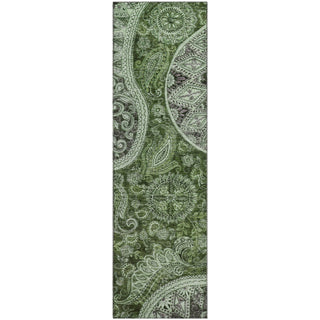 Piper Looms Mayfield Swirl AMF1078 Olive Machine Washable Area Rug Runner Main Image
