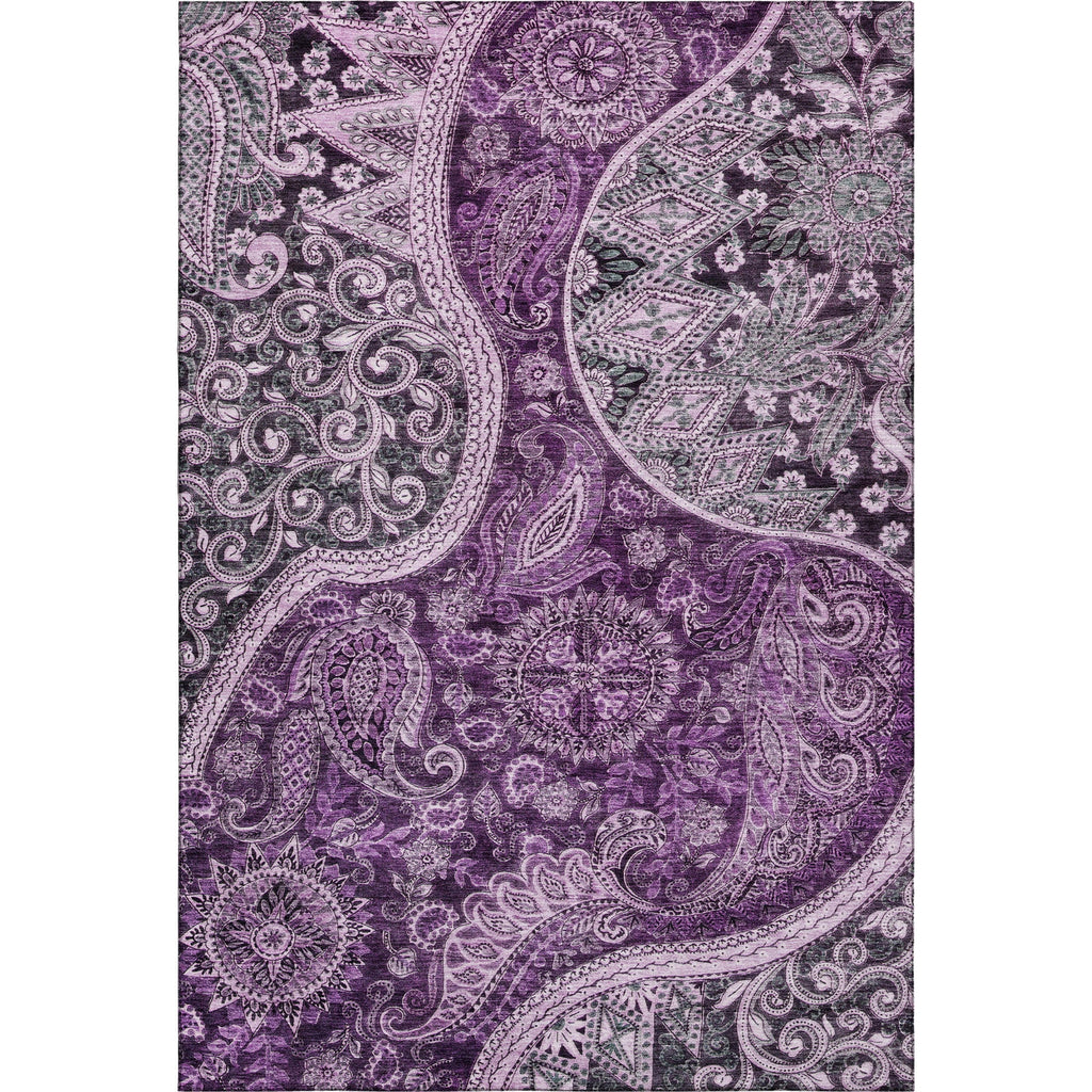 Piper Looms Mayfield Swirl AMF1078 Purple Machine Washable Area Rug main image