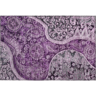 Piper Looms Mayfield Swirl AMF1078 Purple Machine Washable Area Rug Scatter Main Image