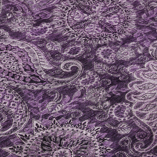 Piper Looms Mayfield Swirl AMF1078 Purple Machine Washable Area Rug Swatch Image