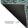 Piper Looms Mayfield Swirl AMF1078 Teal Machine Washable Area Rug Backing Image