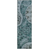 Piper Looms Mayfield Swirl AMF1078 Teal Machine Washable Area Rug Runner Main Image