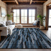 Piper Looms Mayfield Stripes AMF1079 Blue Machine Washable Area Rug Lifestyle Image Feature