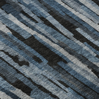 Piper Looms Mayfield Stripes AMF1079 Blue Machine Washable Area Rug Swatch Image