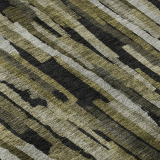 Piper Looms Mayfield Stripes AMF1079 Brown Machine Washable Area Rug Swatch Image
