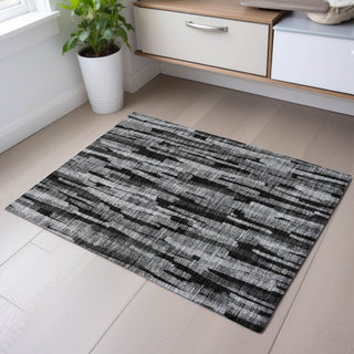 Piper Looms Mayfield Stripes AMF1079 Gray Machine Washable Area Rug Scatter Lifestyle Image Feature