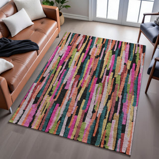 Piper Looms Mayfield Stripes AMF1079 Pink Machine Washable Area Rug Lifestyle Image Feature