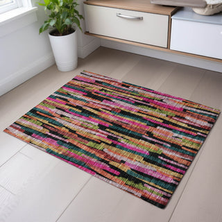 Piper Looms Mayfield Stripes AMF1079 Pink Machine Washable Area Rug Scatter Lifestyle Image Feature
