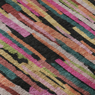 Piper Looms Mayfield Stripes AMF1079 Pink Machine Washable Area Rug Swatch Image
