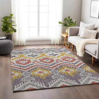 Piper Looms Mayfield Tribal Boho AMF108 Purple Machine Washable Area Rug Lifestyle Image Feature
