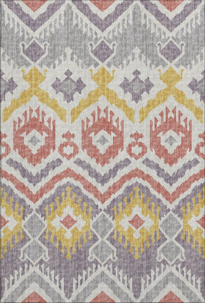 Piper Looms Mayfield Tribal Boho AMF108 Purple Machine Washable Area Rug main image
