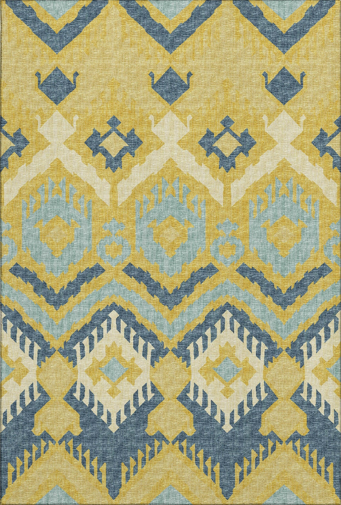 Piper Looms Mayfield Tribal Boho AMF108 Yellow Machine Washable Area Rug main image