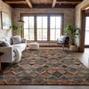 Piper Looms Mayfield Geometric AMF1080 Brown Machine Washable Area Rug Lifestyle Image Feature