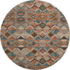 Piper Looms Mayfield Geometric AMF1080 Brown Machine Washable Area Rug Round Main Image