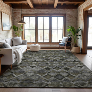 Piper Looms Mayfield Geometric AMF1080 Gray Machine Washable Area Rug Lifestyle Image Feature