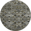Piper Looms Mayfield Geometric AMF1080 Gray Machine Washable Area Rug Round Main Image
