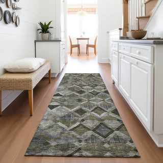 Piper Looms Mayfield Geometric AMF1080 Gray Machine Washable Area Rug Runner Lifestyle Image Feature
