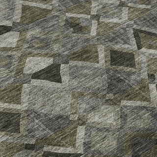 Piper Looms Mayfield Geometric AMF1080 Gray Machine Washable Area Rug Swatch Image