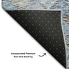 Piper Looms Mayfield Geometric AMF1081 Blue Machine Washable Area Rug Backing Image