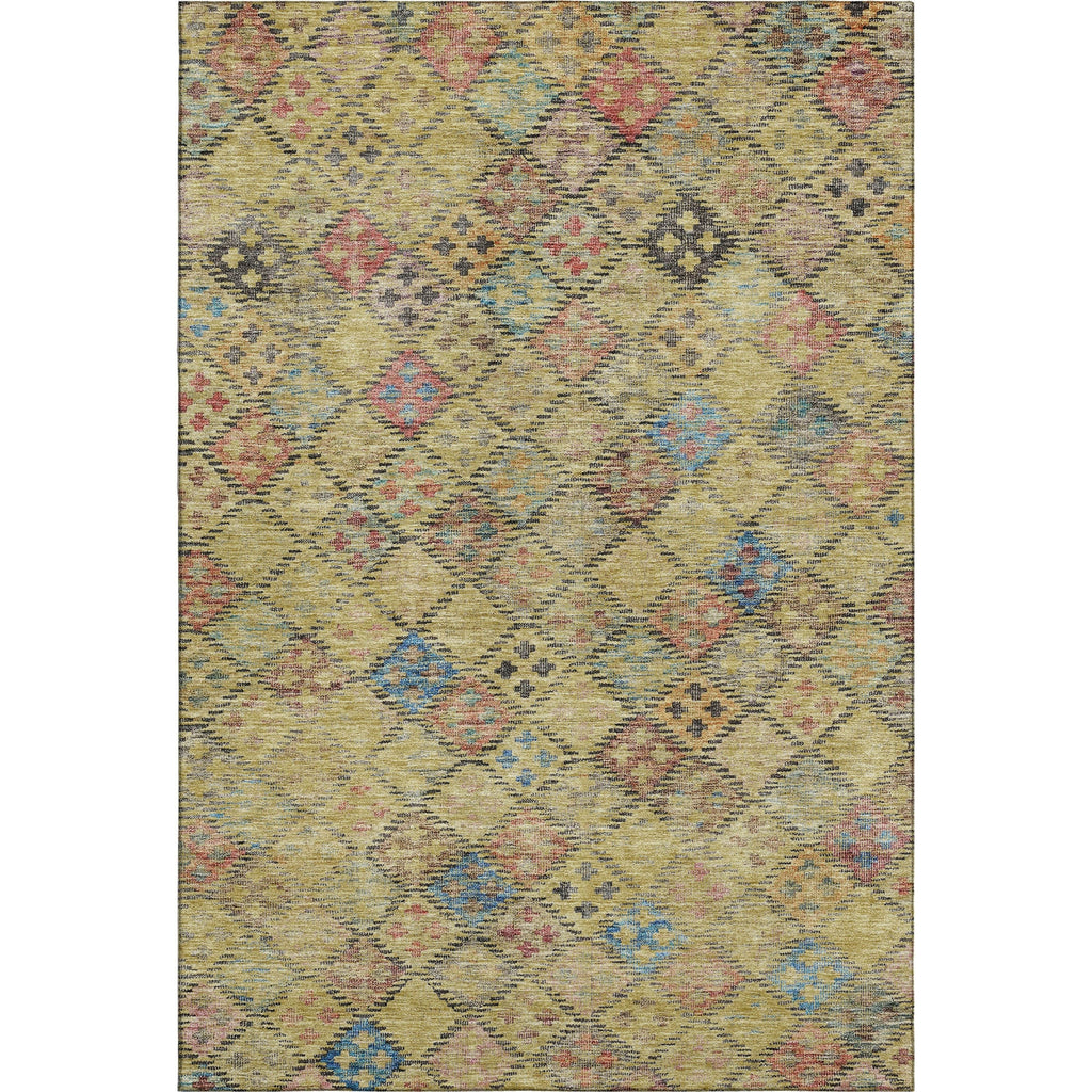 Piper Looms Mayfield Geometric AMF1081 Gold Machine Washable Area Rug main image