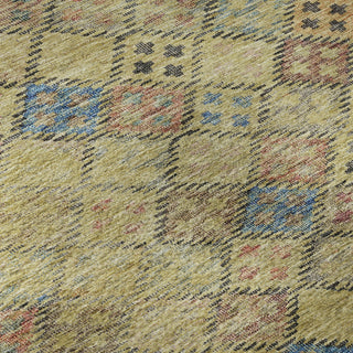Piper Looms Mayfield Geometric AMF1081 Gold Machine Washable Area Rug Swatch Image