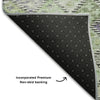 Piper Looms Mayfield Geometric AMF1081 Green Machine Washable Area Rug Backing Image